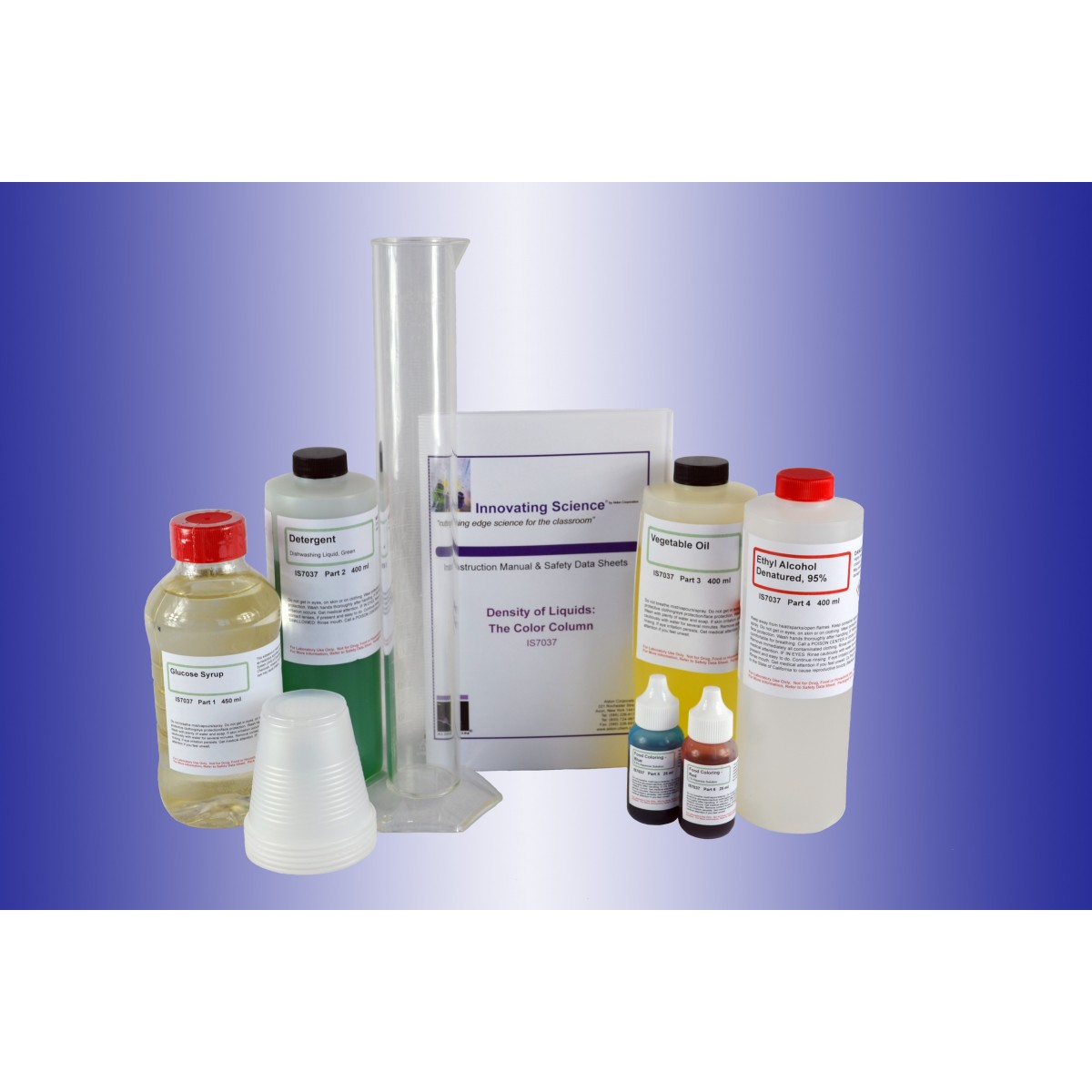 Density Of Liquids The Color Column Demo Kit Demonstration Kits