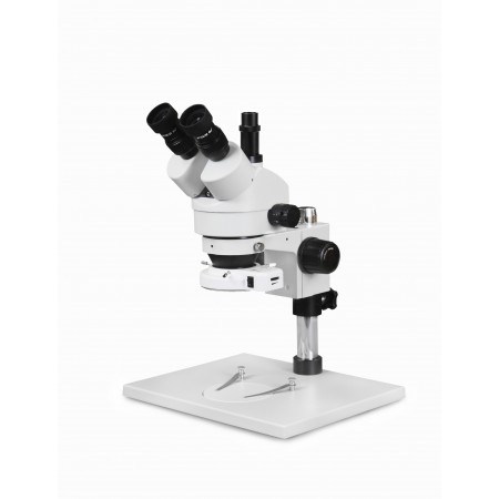 PA-1AF-IFR07 Simul-Focal Trinocular Zoom Stereo Microscope - 0.7X-4.5X Zoom Range, 144-LED Ring Light