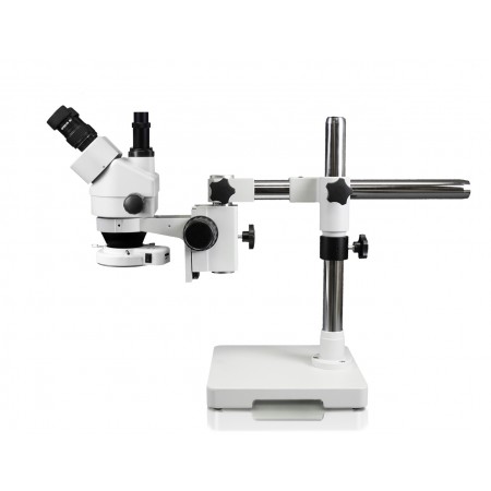 PA-3F-IFR07 Simul-Focal Trinocular Zoom Stereo Microscope - 0.7X - 4.5X Zoom Range, 144-LED Ring Light