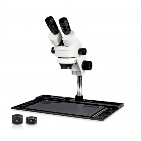 PA-10EZ Binocular Zoom Stereo Microscope - 0.7X - 4.5X Zoom Range, 0.5X & 2.0X Auxiliary Lenses