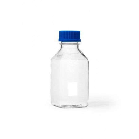 Media Storage Bottles, Square, Clear Plastic (PC)
