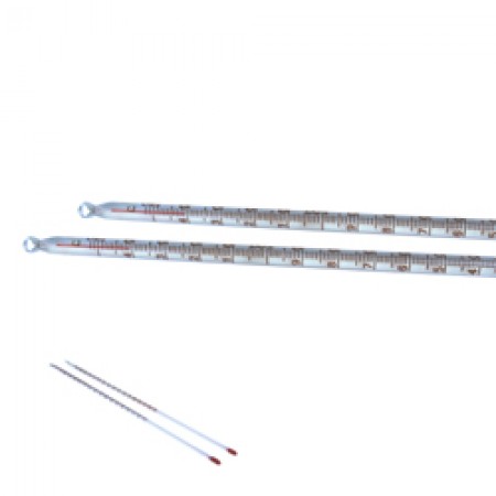 Red Spirit-Filled Glass Thermometers