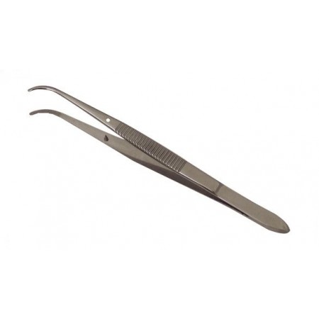Dissecting Forceps, Chrome Plated, Medium Points, 4.5" Curved