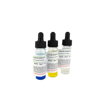 Blood Typing Anti-Sera Type A, B and Rh (Real)