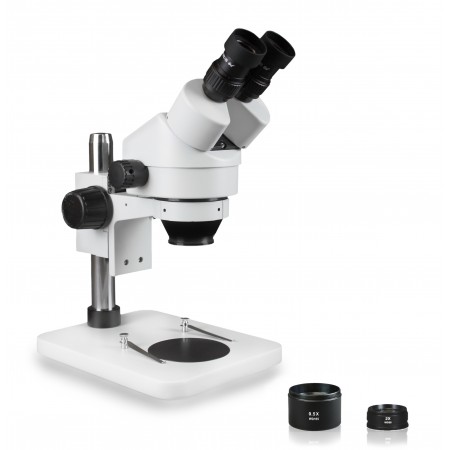 PA-1EZ Binocular Zoom Stereo Microscope - 0.7X-4.5X Zoom Range, 0.5X & 2.0X Auxiliary Lenses