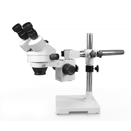PA-3FZ-IFR07-5607NS Simul-Focal Trinocular Zoom Stereo Microscope - 0.7X - 4.5X Zoom Range, 0.5X & 2.0X Auxiliary Lenses, 144-LED Ring Light, 16MP Digital Camera