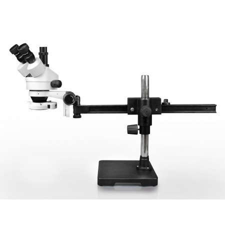 PA-2AF-IFR07 Simul-Focal Trinocular Zoom Stereo Microscope - 0.7X-4.5X Zoom Range, 144-LED Ring Light
