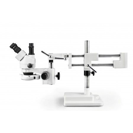 PA-5FX-IFR07 Simul-Focal Trinocular Zoom Stereo Microscope - 0.7X - 4.5X Zoom Range, 0.5X Auxiliary Lens, 144-LED Ring Light