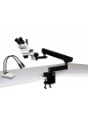 PA-7F-IHL20 Simul-Focal Trinocular Zoom Stereo Microscope - 0.7X - 4.5X Zoom Range, Dual Gooseneck LED Light