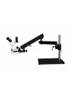 PA-9F-IFR07 Simul-Focal Trinocular Zoom Stereo Microscope - 0.7X - 4.5X Zoom Range, 144-LED Ring Light