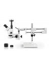 PA-5FZ-IFR07-10N Simul-Focal Trinocular Zoom Stereo Microscope - 0.7X - 4.5X Zoom Range, 0.5X & 2.0X Auxiliary Lenses, 144-LED Ring Light, 10MP Digital Eyepiece Camera
