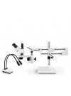 PA-5F-IHL20 Simul-Focal Trinocular Zoom Stereo Microscope - 0.7X - 4.5X Zoom Range, Dual Gooseneck LED Light