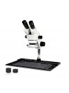 PA-10EZ-IFR07 Binocular Zoom Stereo Microscope - 0.7X - 4.5X Zoom Range, 0.5X & 2.0X Auxiliary Lenses, 144-LED Ring Light