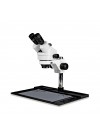 PA-10F Simul-Focal Trinocular Zoom Stereo Microscope - 0.7X - 4.5X Zoom Range