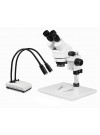 PA-1AE-IHL20 Binocular Zoom Stereo Microscope - 0.7X-4.5X Zoom Range, Dual Gooseneck LED Light
