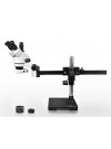 PA-2AFZ-IFR07 Simul-Focal Trinocular Zoom Stereo Microscope - 0.7X-4.5X Zoom Range, 0.5X & 2.0X Auxiliary Lenses, 144-LED Ring Light