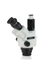 Simul-Focal Trinocular Zoom Stereo Microscope Head with Lockable Zoom