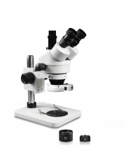 PA-1FZ-IFR07 Simul-Focal Trinocular Zoom Stereo Microscope - 0.7X-4.5X Zoom Range, 0.5X & 2.0X Auxiliary Lenses, 144-LED Ring Light 