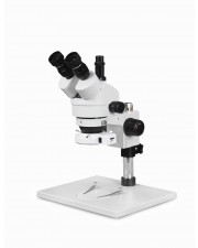 PA-1AF-IFR07 Simul-Focal Trinocular Zoom Stereo Microscope - 0.7X-4.5X Zoom Range, 144-LED Ring Light 
