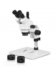 PA-1AFZ Simul-Focal Trinocular Zoom Stereo Microscope - 0.7X-4.5X Zoom Range, 0.5X & 2.0X Auxiliary Lenses 