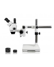 PA-3FZ Simul-Focal Trinocular Zoom Stereo Microscope - 0.7X - 4.5X Zoom Range, 0.5X & 2.0X Auxiliary Lenses 