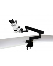 PA-7F-IFR07 Simul-Focal Trinocular Zoom Stereo Microscope - 0.7X - 4.5X Zoom Range, 144-LED Ring Light 
