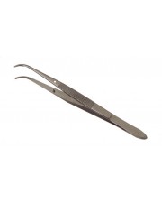 Dissecting Forceps, Chrome Plated, Medium Points, 4.5" Curved 