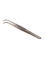 Dissecting Forceps, Stainless Steel, Fine Points, 4.5" Curved 