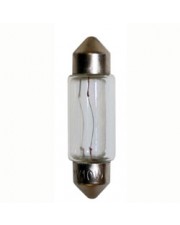 Tungsten Light Bulb, Festoon Shaped 10W, 12V 