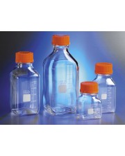 Pyrex Square Glass Media Storage Bottles with Screw Cap 