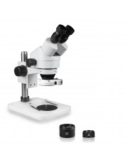 PA-1EZ-IFR07 Binocular Zoom Stereo Microscope - 0.7X-4.5X Zoom Range, 0.5X & 2.0X Auxiliary Lenses, 144-LED Ring Light 