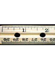 Wooden Ruler with Metal Edge 